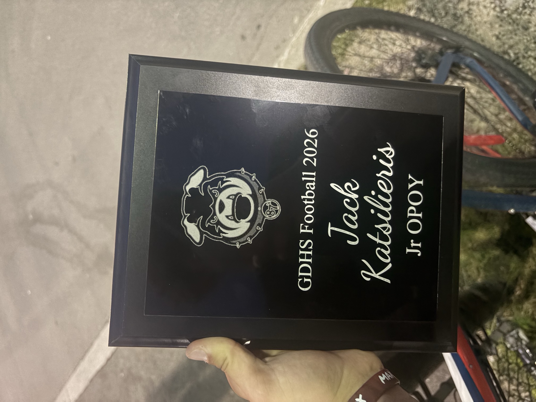 Jack Katsilieris's 2026 GDHS Junior Offensive Player of the Year award